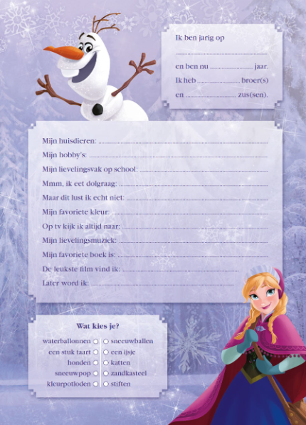 Frozen vriendenboek
