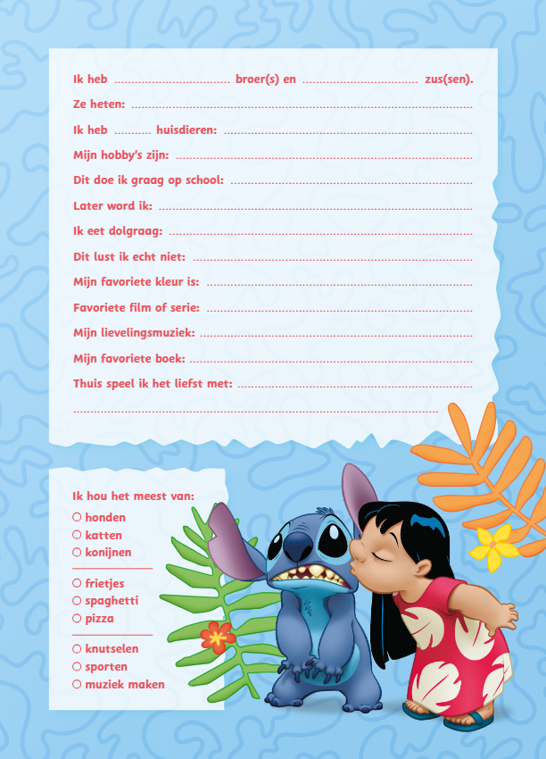 Disney Stitch vriendenboek