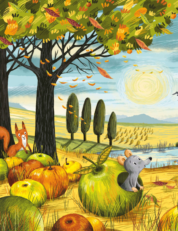 Op een zonnige herfstdag