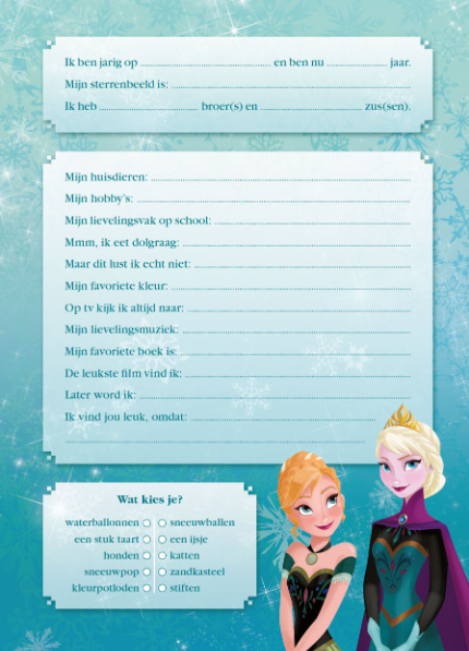 Frozen vriendenboek