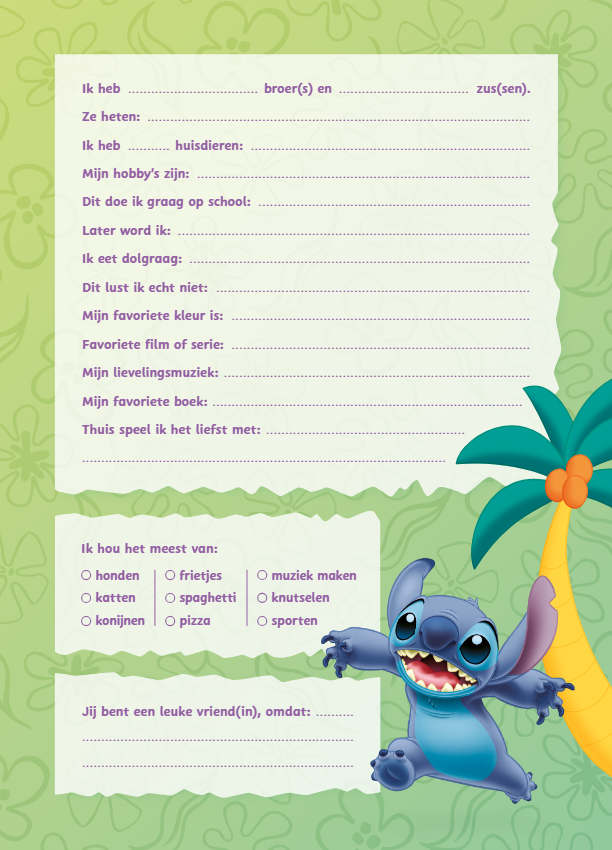 Disney Stitch vriendenboek