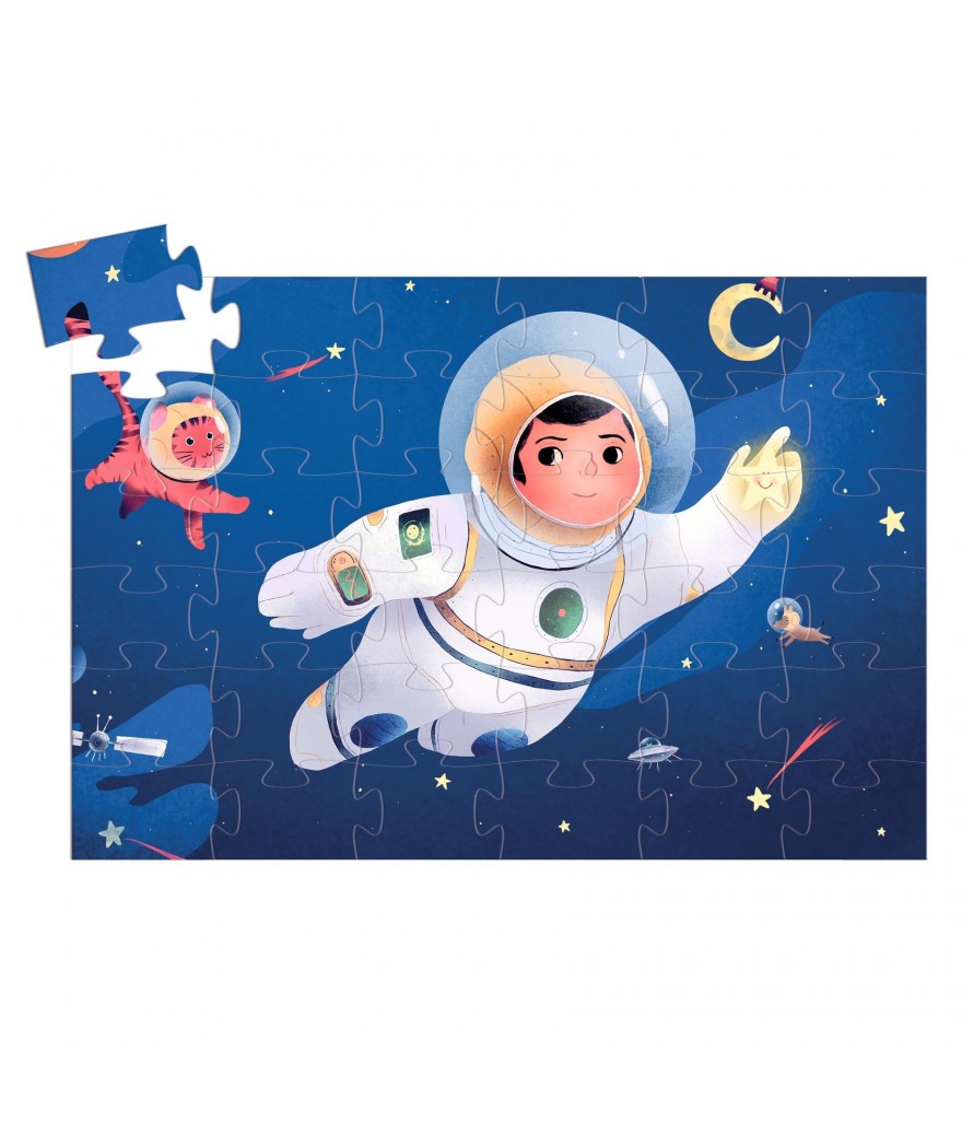 Djeco puzzel een astronaut op de maan