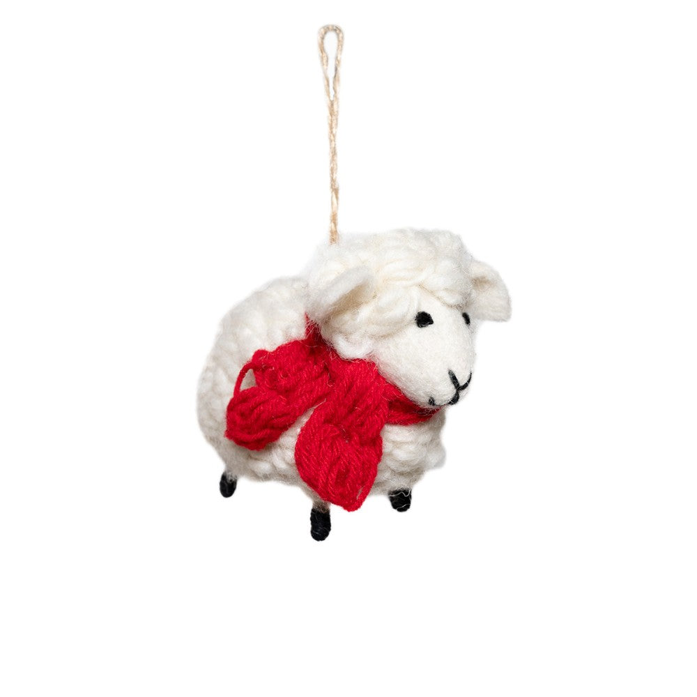 Hanger schaap met rode sjaal
