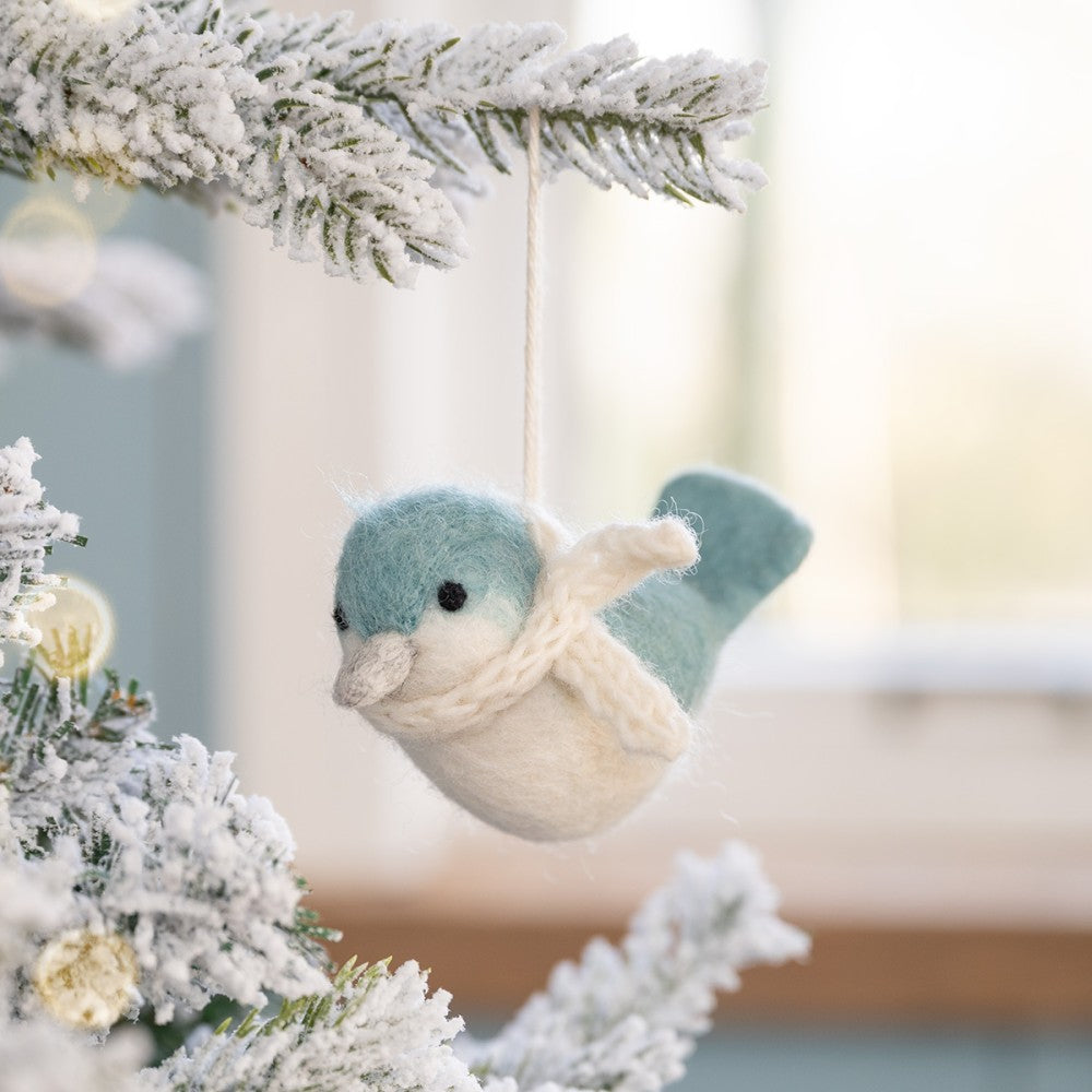 Hanger vogeltje ijsblauw