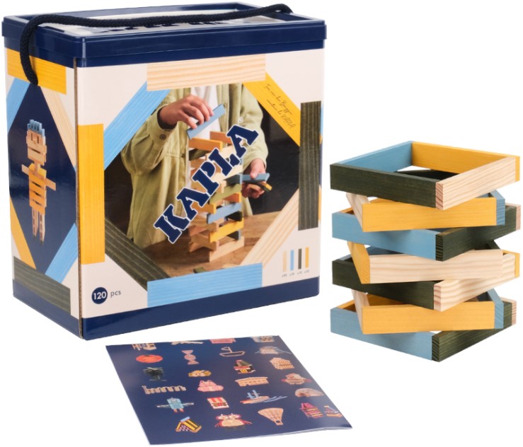 Kapla 120 box blue, yellow, green