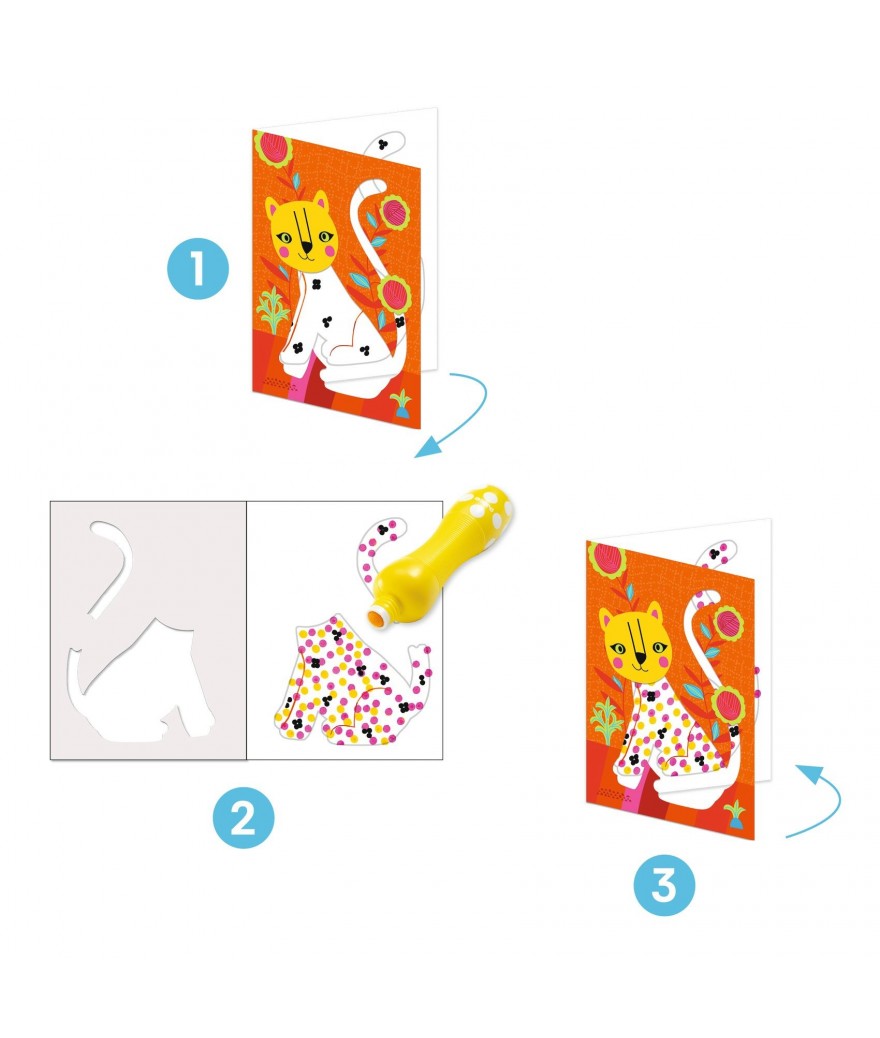 Djeco punten tekenen pauw