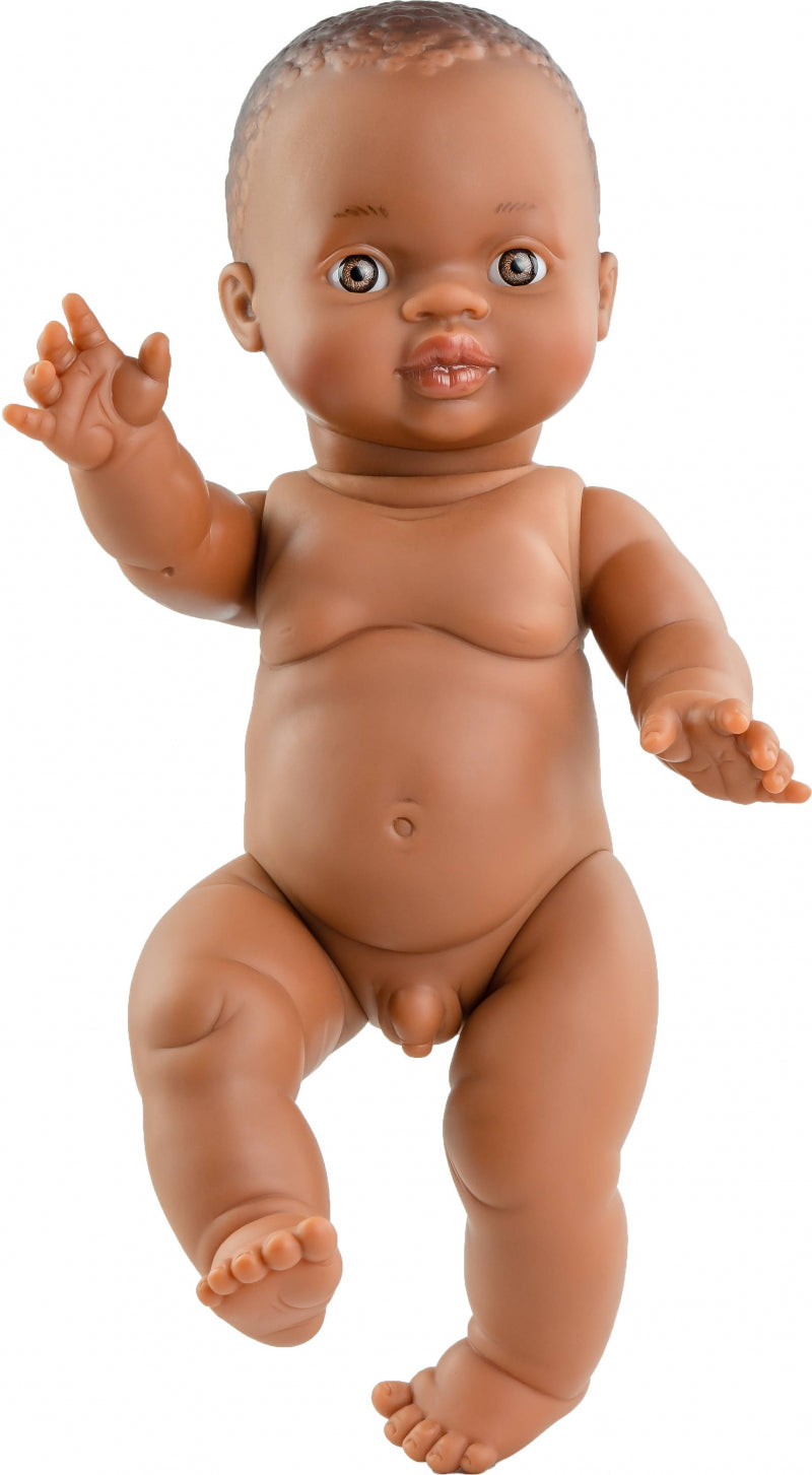 Pop Gordi jongen bloot donker bruine ogen 34 cm