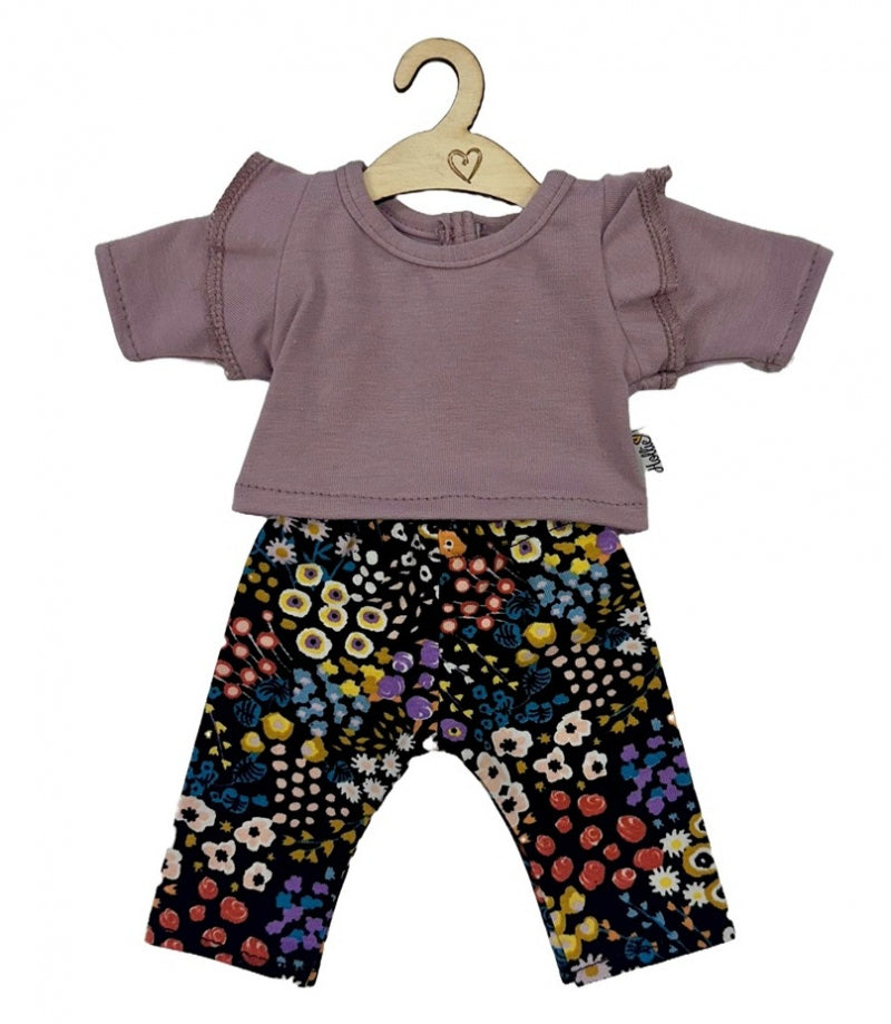 Poppenbroek en shirt lavender flowers