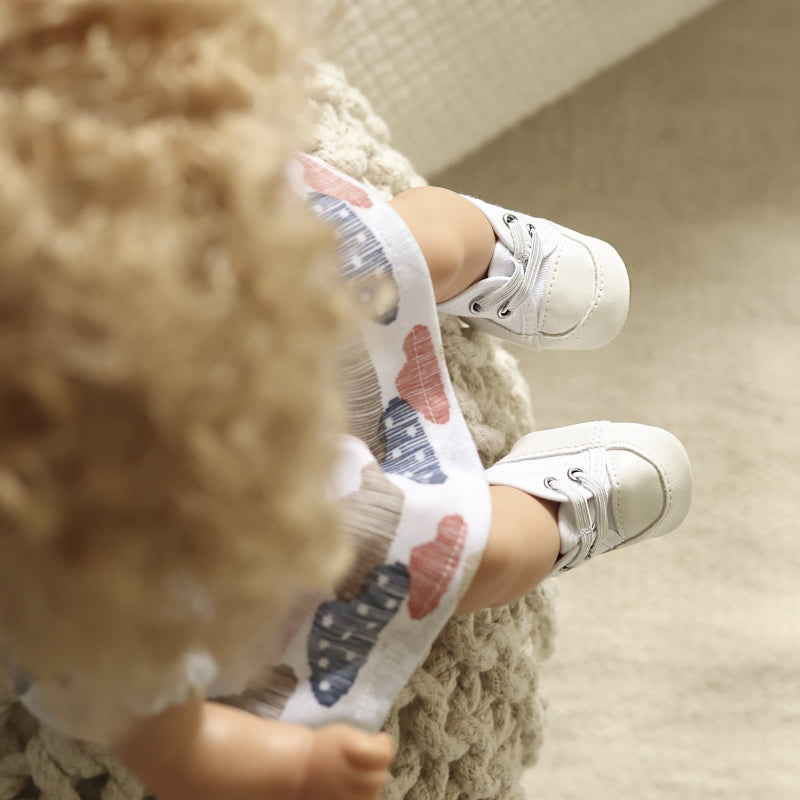 Poppenschoenen sneakers wit