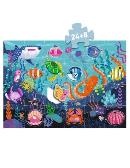 Reusachtige puzzel 32-delig tactilo zee
