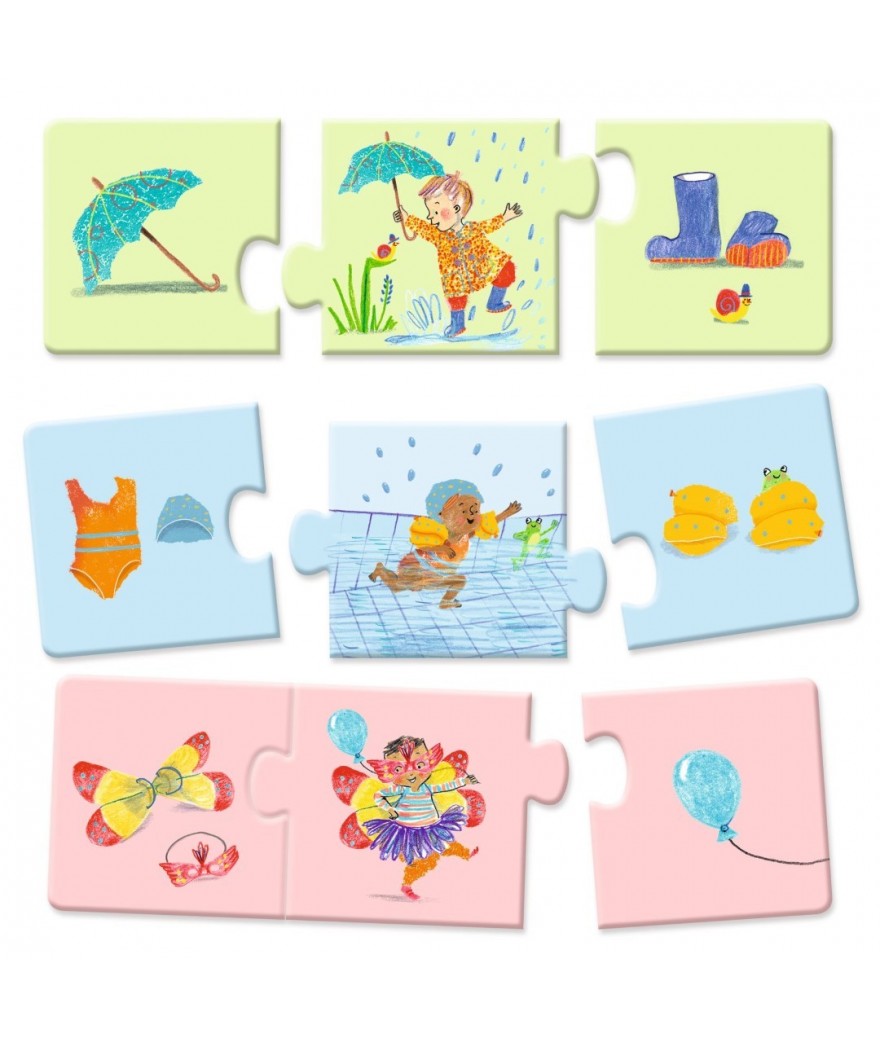 Djeco puzzel trio mijn dagelijks leven