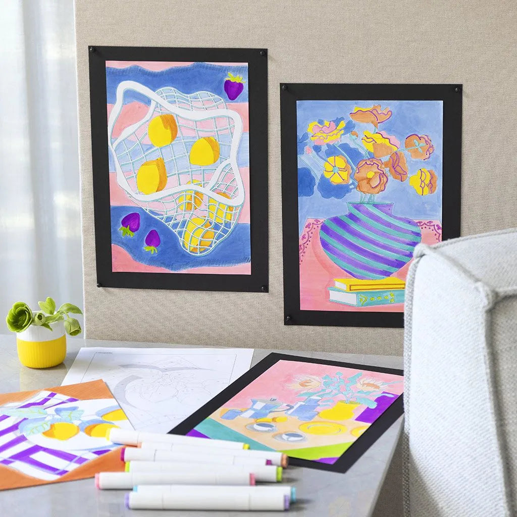 Tekenstift 2 diktes standaardkleuren 12 stuks