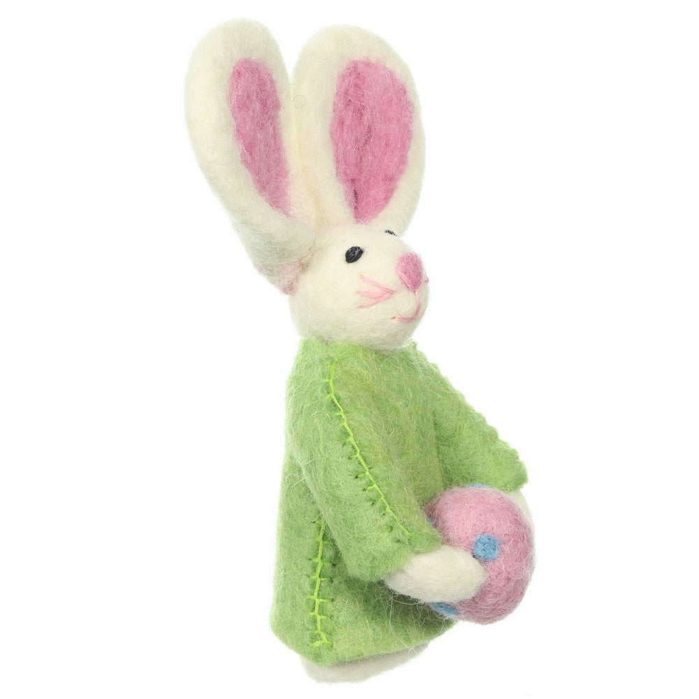 Vingerpopje haas met ei roze