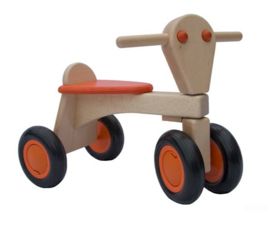 Van Dijk Toys berken loopfiets oranje