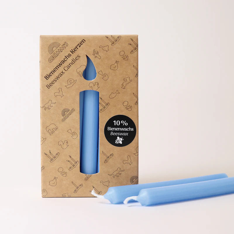 Grimm's bijenwaskaarsjes 10% blauw