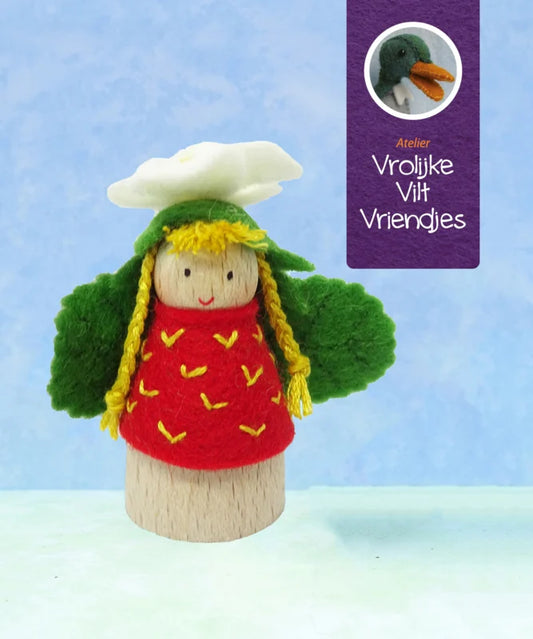Aardbei bloempopje