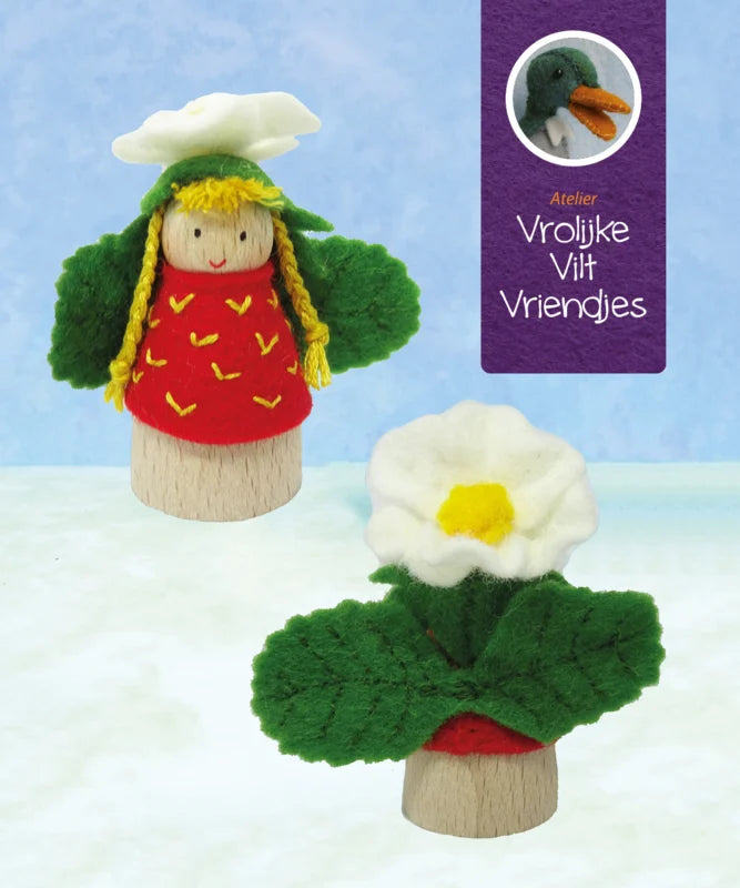 Aardbei bloempopje