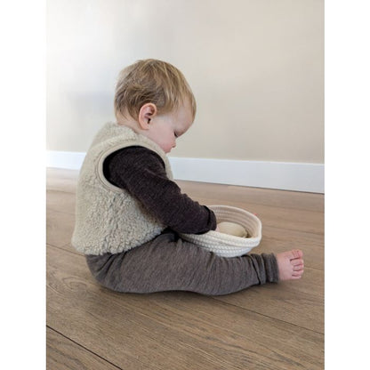 Baby vest light sand brown