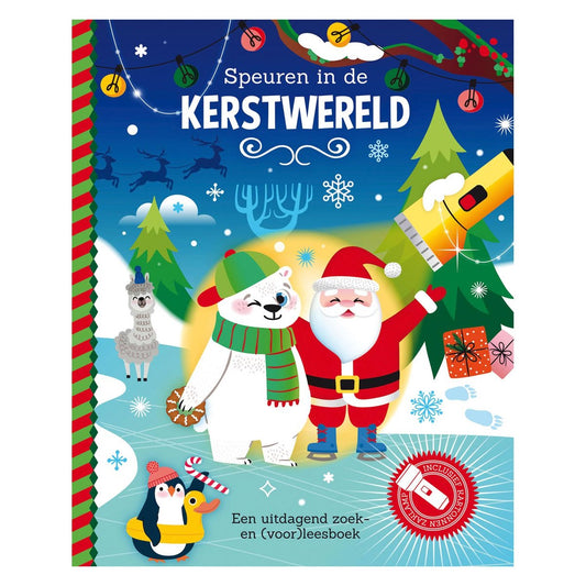 Zaklampboek speuren in de kerstwereld
