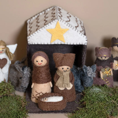Kerststal bruin