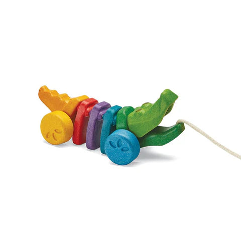 PlanToys trekdier regenboog krokodil