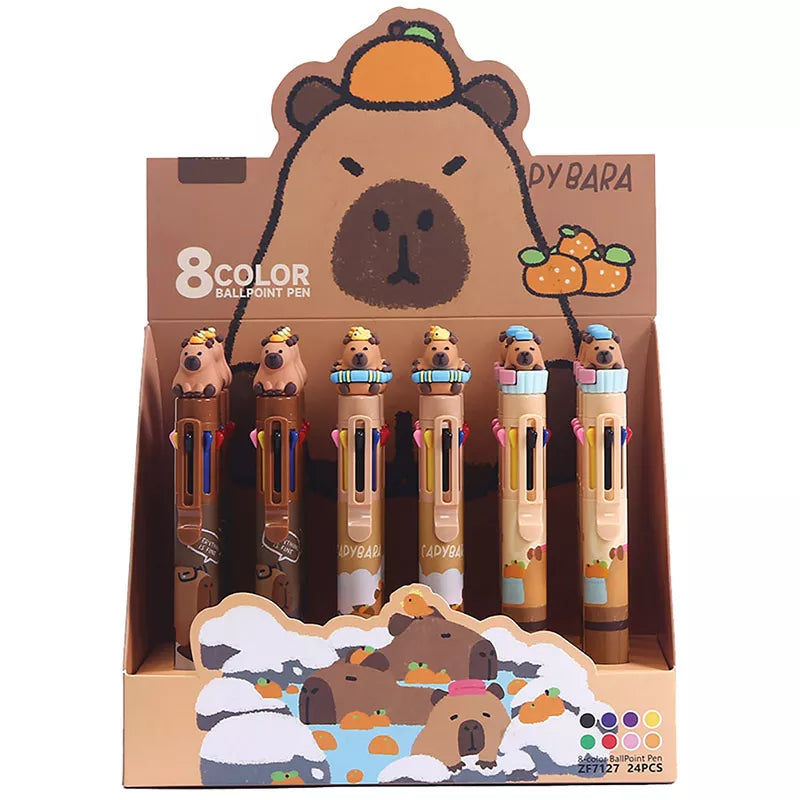 8 color ballpoint pen capybara