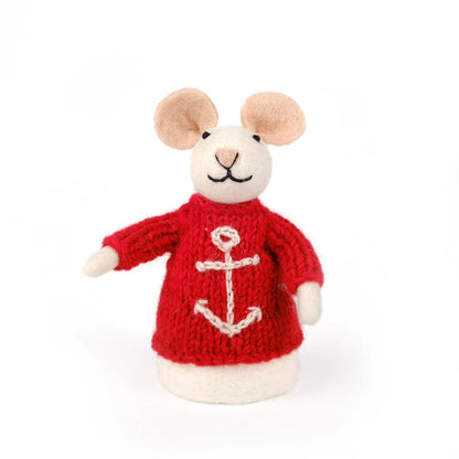 Decoratie muis nautisch schipper
