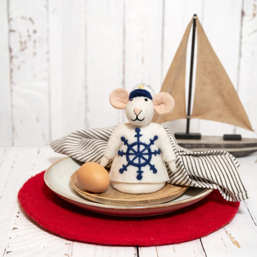 Decoratie muis nautisch kapitein