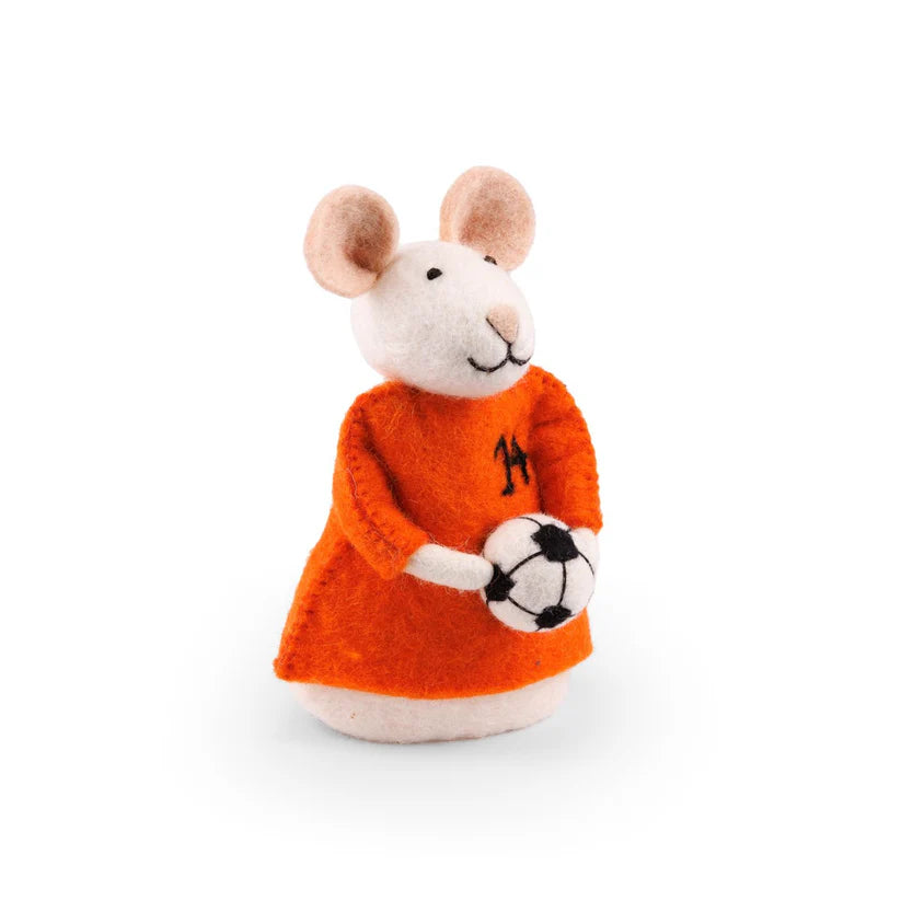 Decoratie muis met voetbal