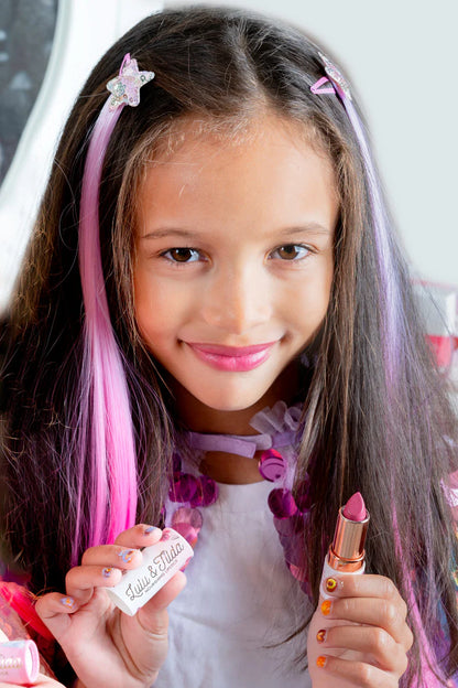 Clip-on extensions roze en paars