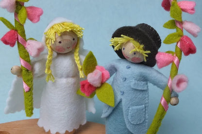 Steker pinksterbruid en bruidegom