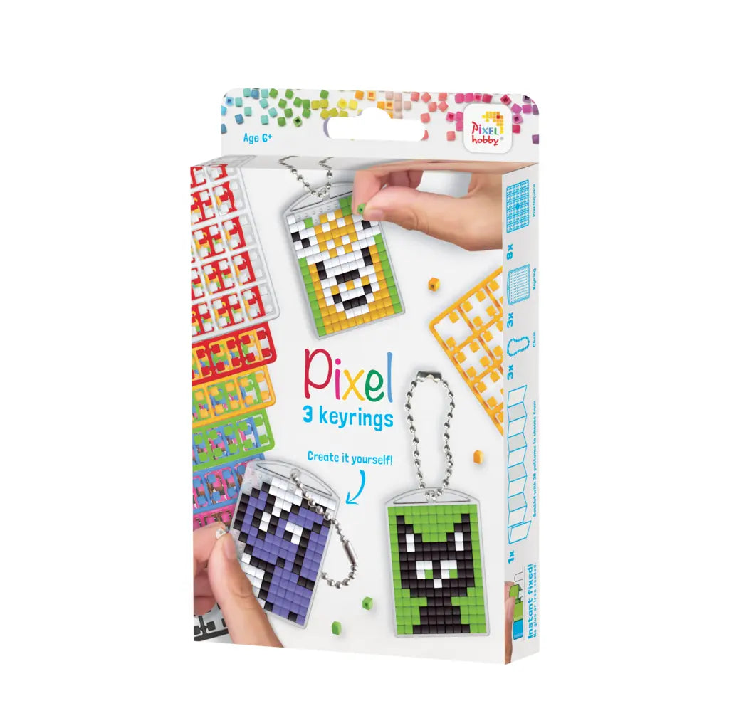Pixel classic sleuterhangerset van 3 - dieren