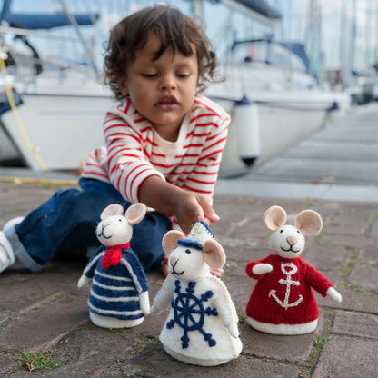 Decoratie muis nautisch matroos