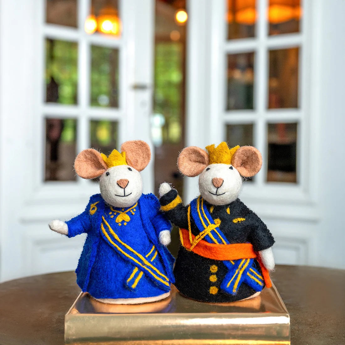 Decoratie muis koning en koningin