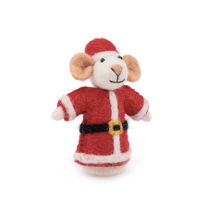 Vingerpopje muis kerstmuis