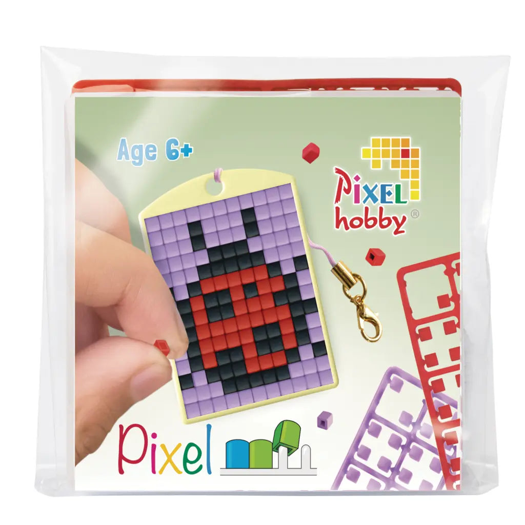 Pixel classic sleutelhanger lieveheersbeestje