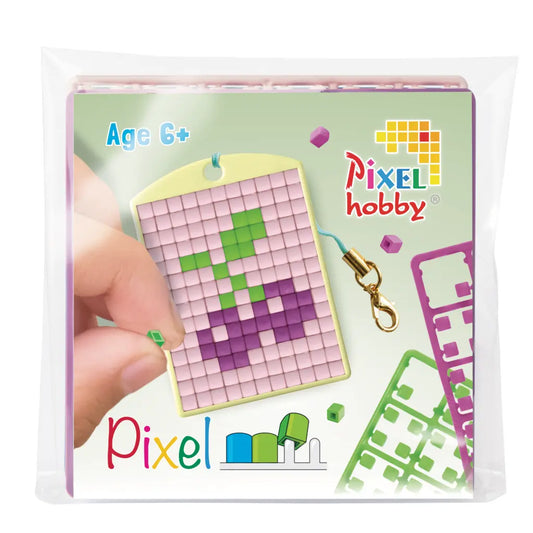 Pixel classic sleutelhanger kersen