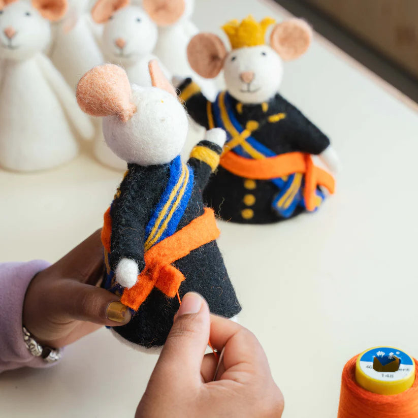 Decoratie muis koning en koningin