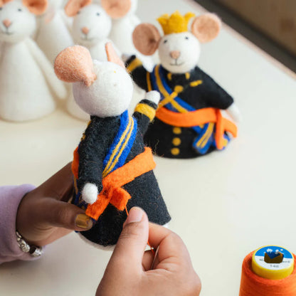 Decoratie muis koning en koningin