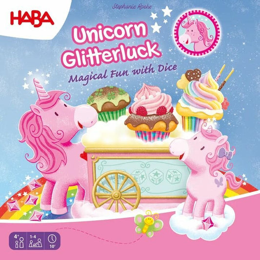 Haba Eenhoorn Flonkerglans magisch dobbelplezier