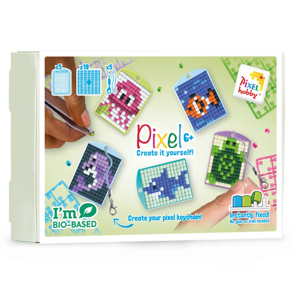 Pixel classic sleutelhangerset van 5 - zeedieren