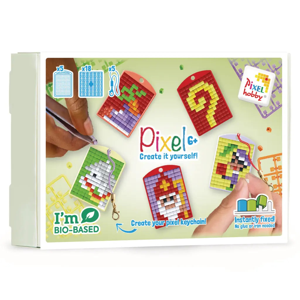 Pixel classic sleutelhangerset van 5 - sinterklaas