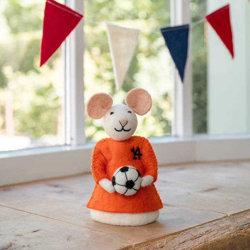 Decoratie muis met voetbal