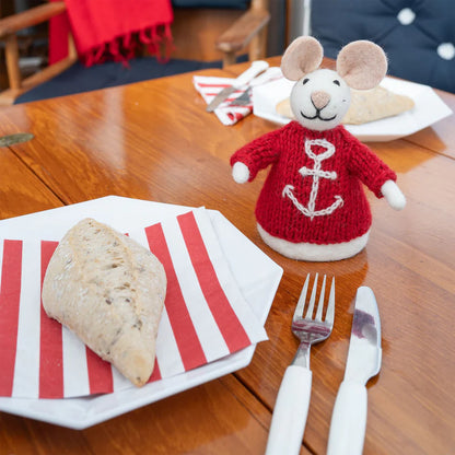 Decoratie muis nautisch schipper