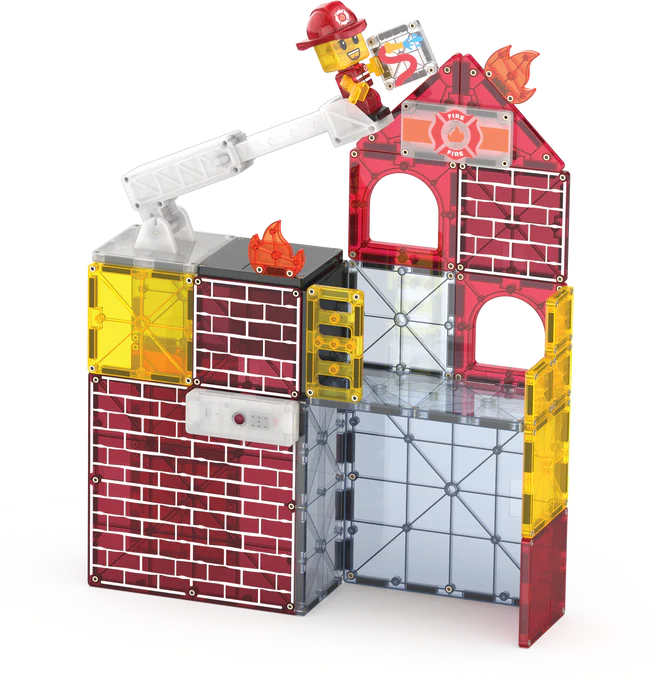 Magna-tiles fire station 50 piece set