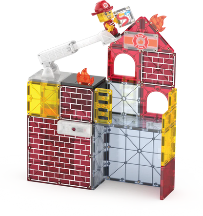 Magna-tiles fire station 50 piece set