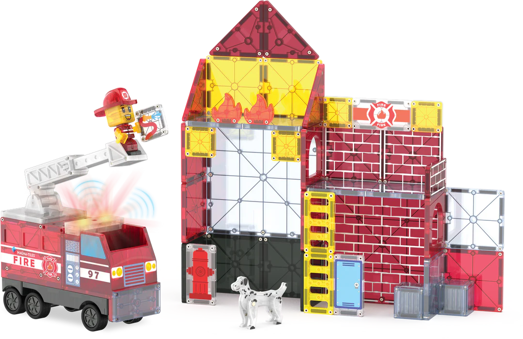 Magna-tiles fire station 50 piece set