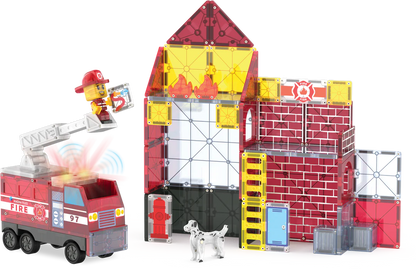 Magna-tiles fire station 50 piece set