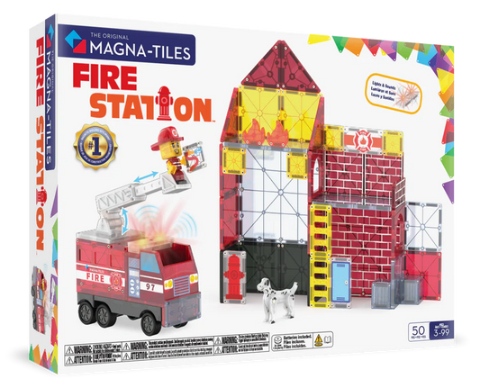 Magna-tiles fire station 50 piece set
