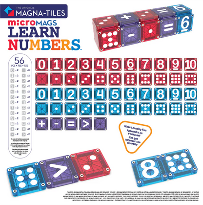 Magna-tiles microMAGS learn numbers 56 stuks